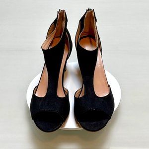 Women's Faux Suede T-Strap Open Toe Kitten Heal Shoe - Size 40 China, 8.5 US